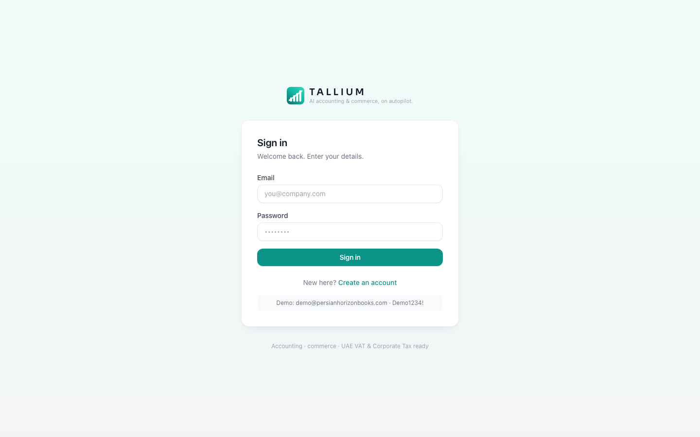 The sign-in screen. — desktop view